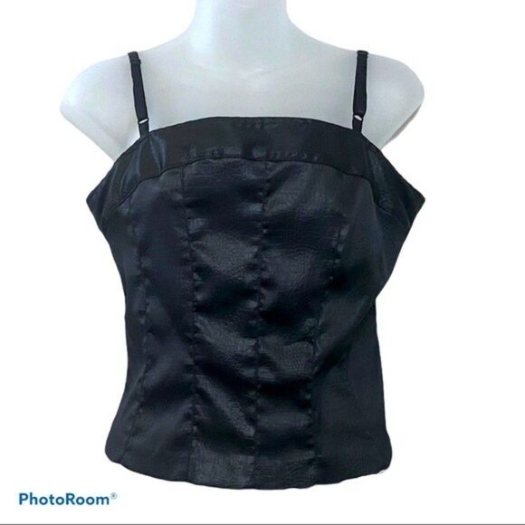 Wrapper Black Faux Crocodile Skin Adjustable Tank - Picture 1 of 4